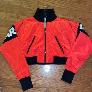Puma x KARL LAGERFELD Red and Black Bomber Jacket, XS NWOT